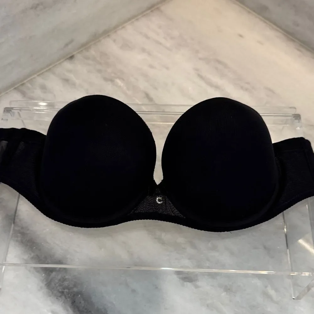Chantelle Black Strapless Sublime Invisible Plunge Bra 34C